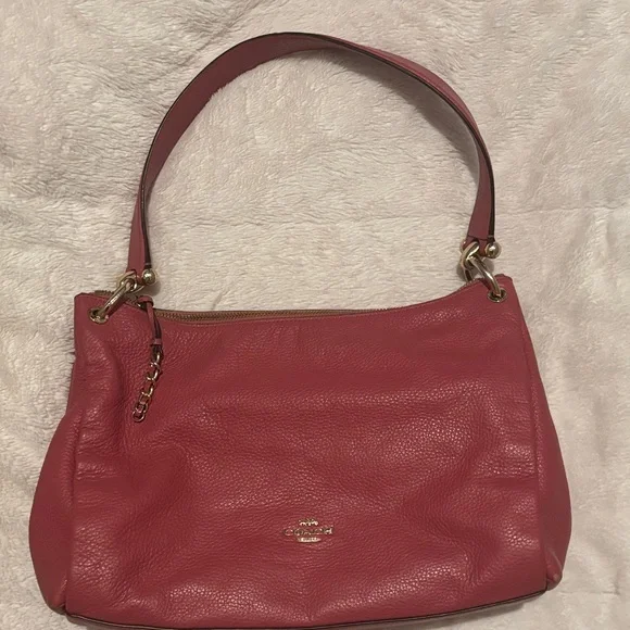 COACH 28966 Vintage Pink Pebbled Leather MIA Shoulder Satchel Hand Hobo Purse - Picture 8 of 13